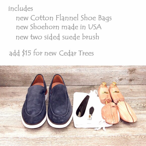 * NIB * $325 Allen Edmonds CARSON Loafer 14 D Navy Suede * add $15 new Trees main image 9